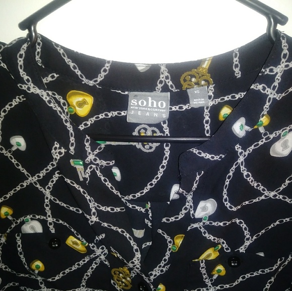 Soho Split-Neck Blouse - Picture 2 of 2